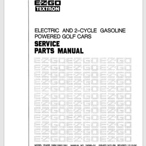 1989 - 1991 EZGO E Z GO 電動＆ガス ゴルフカート サービス、部品マニュアル 210 ページ