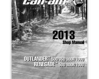 2013 Can-Am Outlander & Renegade 500 650 800 1000 ATV Shop manual 645 PAGES