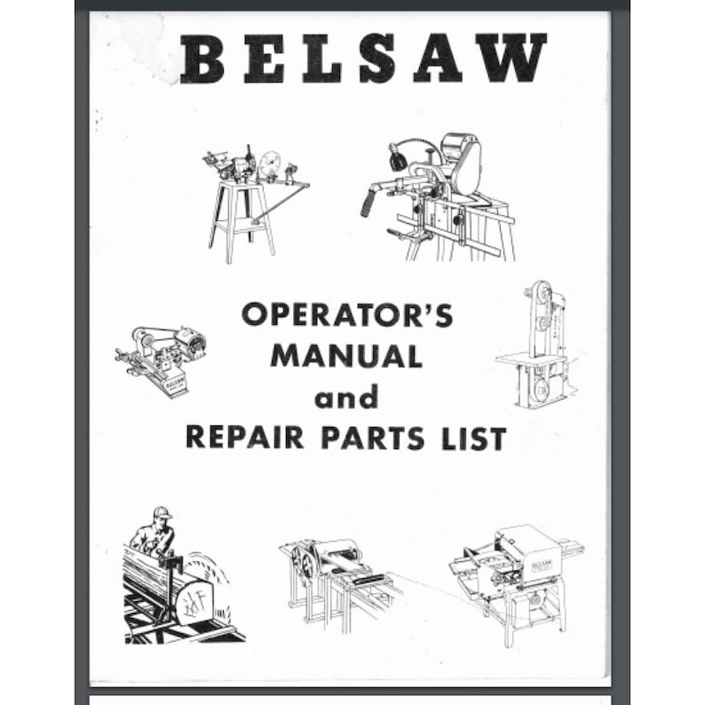 Foley Belsaw Model 1055 Sharpall Operator Parts Manual 10552, 10553