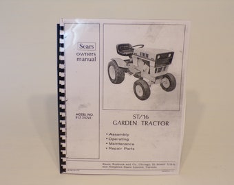 Sears 917.25741 ST16 Tuintractor Operator &Service Parts Manual