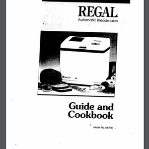 Regal K6776 Brotbackautomat Bedienungsanleitung & Kochbuch 62 Seiten