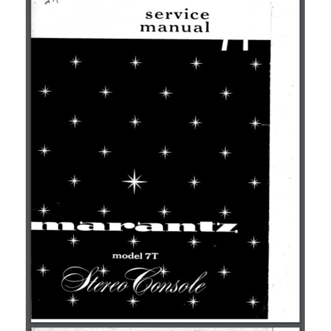 Marantz 7T Stereo Console Service Manual 28 Pages - Etsy Marantz 7T Stereo Console Service Manual 28 Pages - Etsy