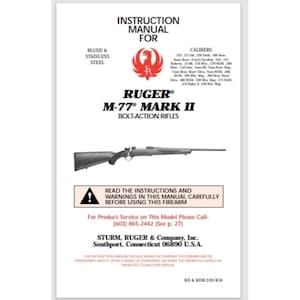 Ruger M-77 Mark II BOLT-ACTION Rifles Owner Manual 43 pages