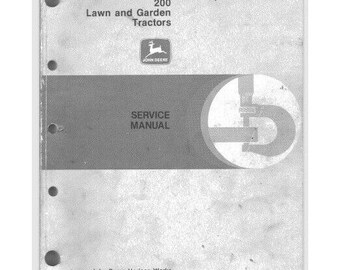 1981 John Deere 200 Lawn Tractor Service Manual 303 Pages