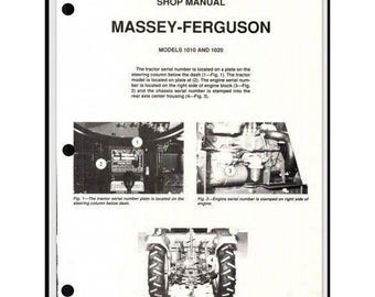 Massey Ferguson 1010 und 1020 Traktor Service Handbuch 97 Seiten