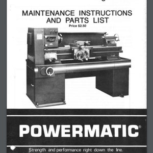 LeBlond Running A Regal 13 15 17 19 Metal Lathes Operator Owner Parts Manual