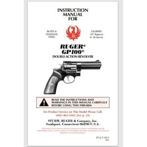 Ruger GP100 Double Action Revolver Gebruikershandleiding 37 pagina's 2003 .357 & .38