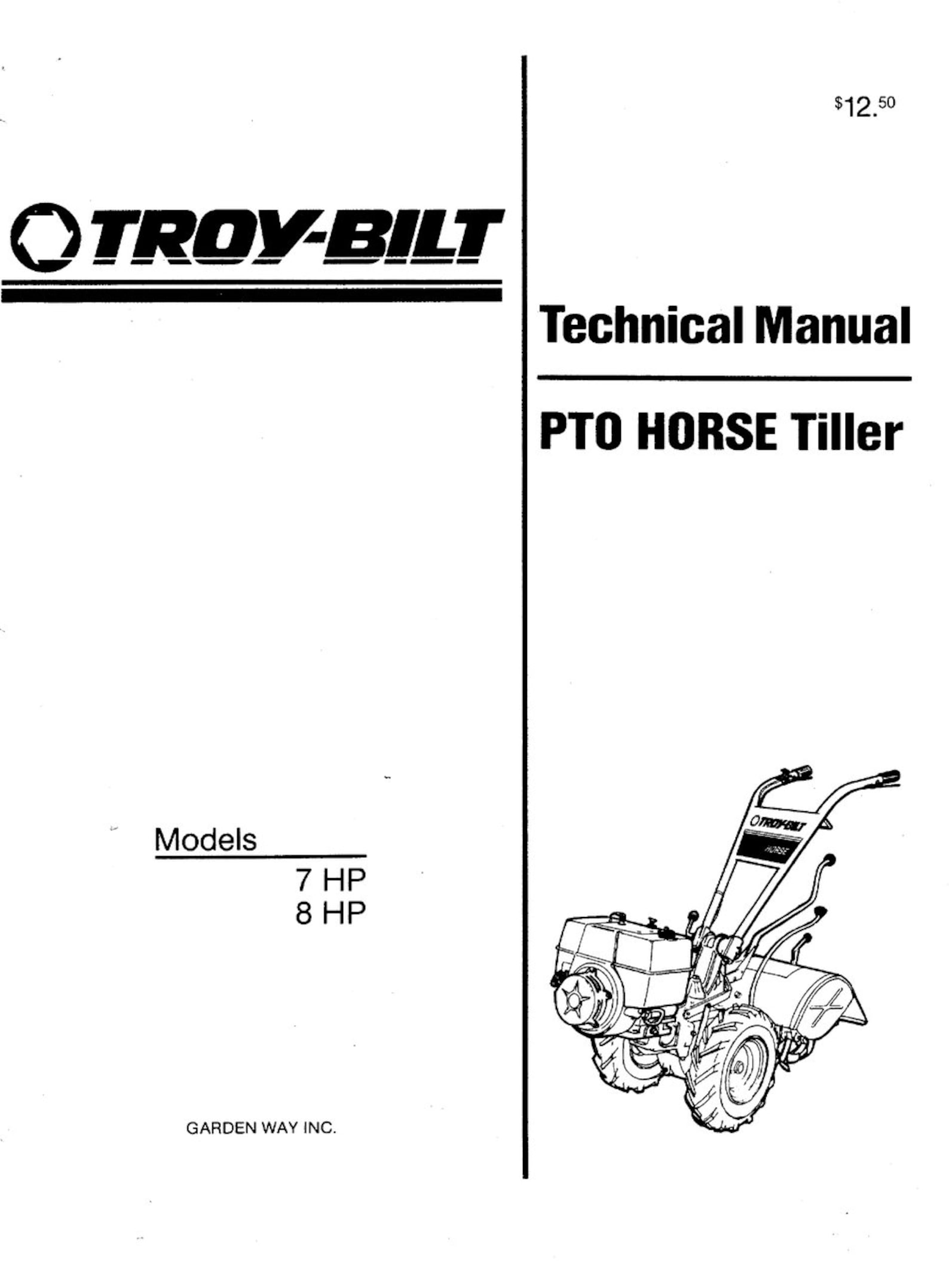 Troy Bilt Horse Tiller Owners Manual Pdf