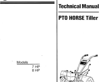 troy-bilt 7hp 8hp pto horse tiller technical manual