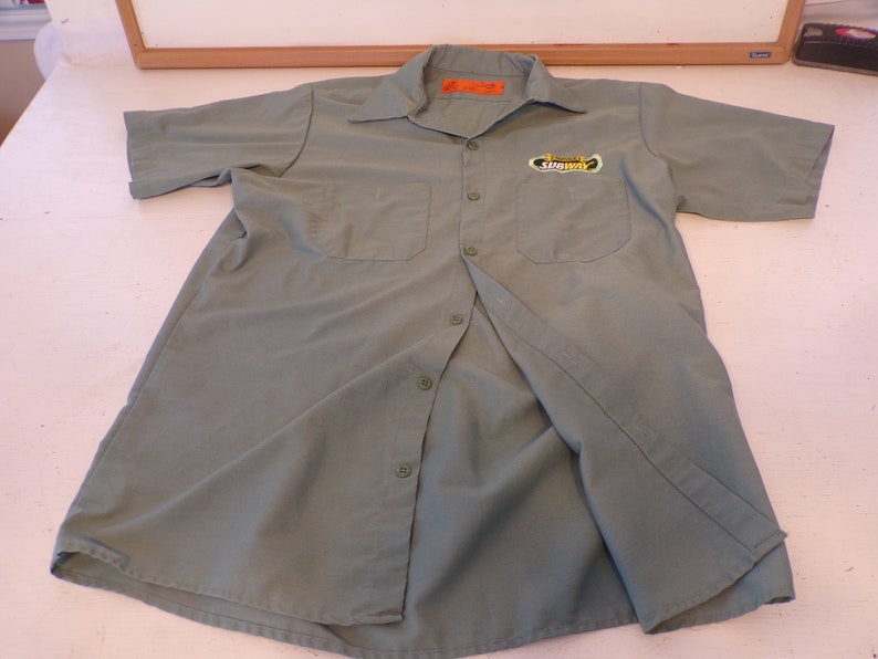 Subway uniform somewhat rare mechanics service shirt wrench