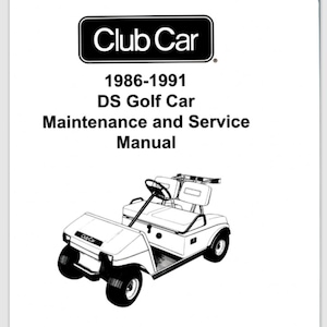 クラブカー 1986 ～ 1991 DS ゴルフカート サービスマニュアル 143 ページ コーム綴じ