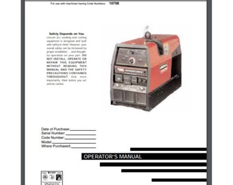 Manual de funcionamiento del usuario de la soldadora Lincoln Electric Ranger 305 G 50 páginas 2001