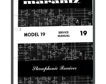 Marantz Model 19 Stereophonic Receiver Service Manual 74 pages