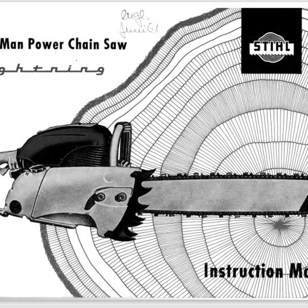 STIHL contra lightning Chainsaw owner manual 42 pages gloss protectors comb bound