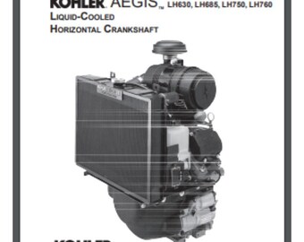 Kohler Engine TP-2527 LH Service Workshop Manual 172 pages for model year 2003