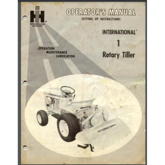 International Cub Cadet 149 Tiller Set up Operators Manual 20