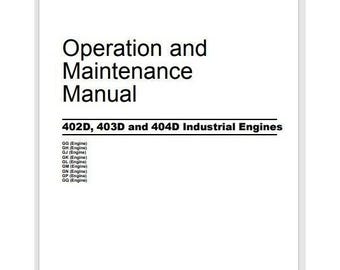 2007 Perkins 402D, 403D and 404D diesel engines Service Manual 334 pages