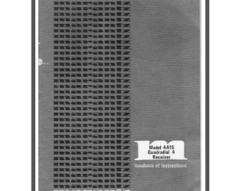 Marantz 4415 Quadradial 4 Owner Handbook of Instructions Manual 24 Pages