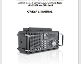 Grundig Satellit 750 Shortwave Radio Receiver OWNER'S MANUAL 73 pages comb bound