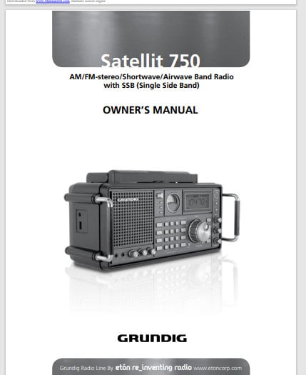 Grundig Satellit 750 短波ラジオ受信機 取扱説明書 73 ページ Grundig Satellit 750 短波ラジオ受信機 取扱説明書 73 ページ