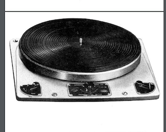 Garrard 301 turn table record player owner and parts manual