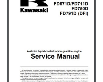 Motor Kawasaki FD671D FD711D FD750D FD791D Manual de servicio 154 páginas 2001