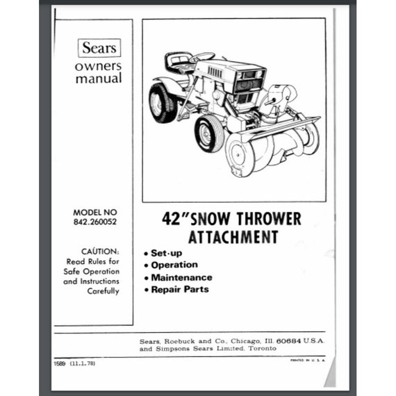 Instruction Book − Snowthrower Model 621401x54NB Manuel de l