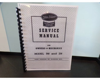 Ford 9n 2n Tractor service manual owners mechanics shop book ferguson repro