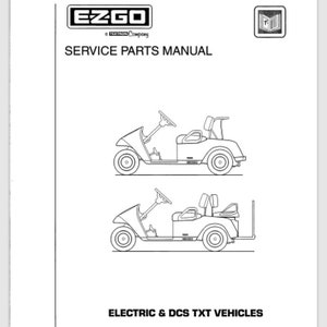 1997 1998 EZGO E Z Go Electric & DCS TXT ゴルフカート サービス、部品マニュアル 160 ページ