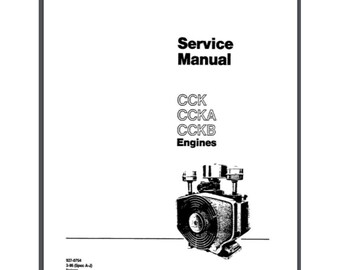 Onan CCK CCKA CCKB  Engine Service Manual 68 Pages Comb Bound Gloss cover
