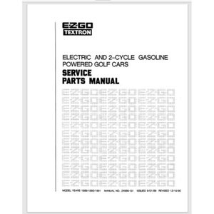 1989 - 1991 EZGO E Z GO 電動＆ガス ゴルフカート サービス、部品マニュアル 210 ページ