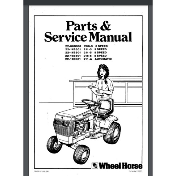 Wheel Horse 208 211 216 Tractor Series Parts and Service Manual 52