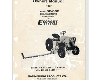 power king sickle bar owner parts manual for model 52-002 year 1980