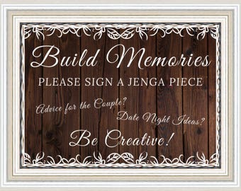 Wedding Jenga Sign | Etsy