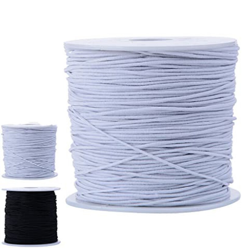 1/8'' Black round elastic cord Etsy