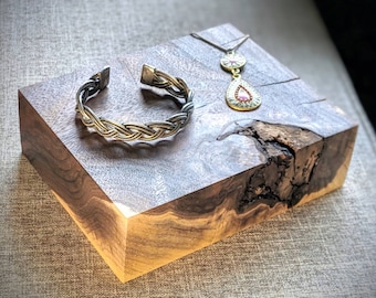 EXAMPLE - Solid Walnut Wood Display Pedestal for Minerals, Fossils, Crystals, Spheres or Sculpture