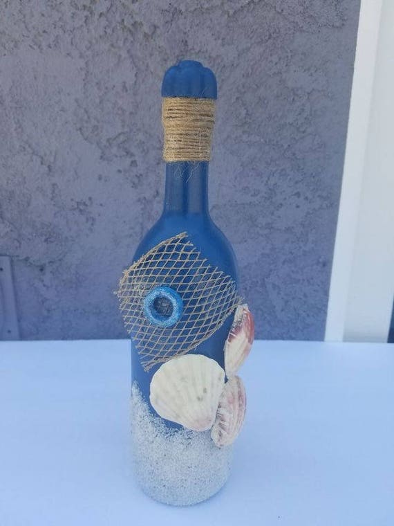 Custom decorative glass bottle Etsy