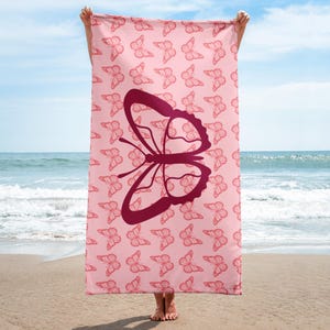 Towel - Pink Butterfly