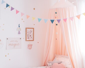 Pastel Rainbow Felt Bunting | Girls Nursery Decor