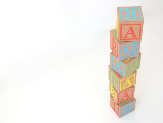 Name Toy Blocks Personalised Children S Nursery Etsy