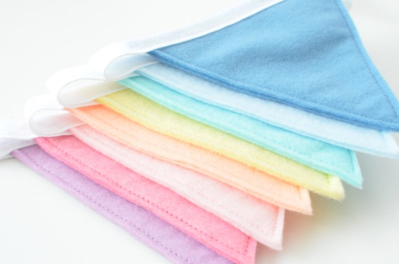 Pastel Rainbow Bunting Rainbow Decorations Felt Bunting Personalised Nursery Decor Kids Bedroom Children S Parties