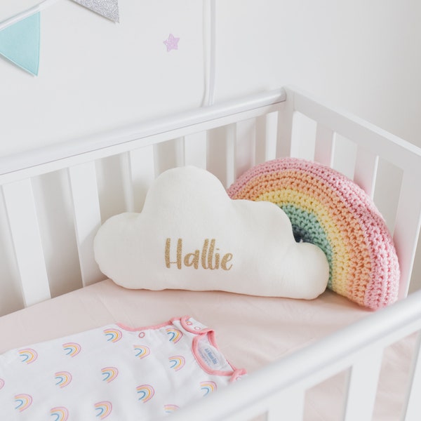 Personalised Cloud Cushion | Cloud Nursery Decor | New Baby Gift | Personalised Nursery Decor