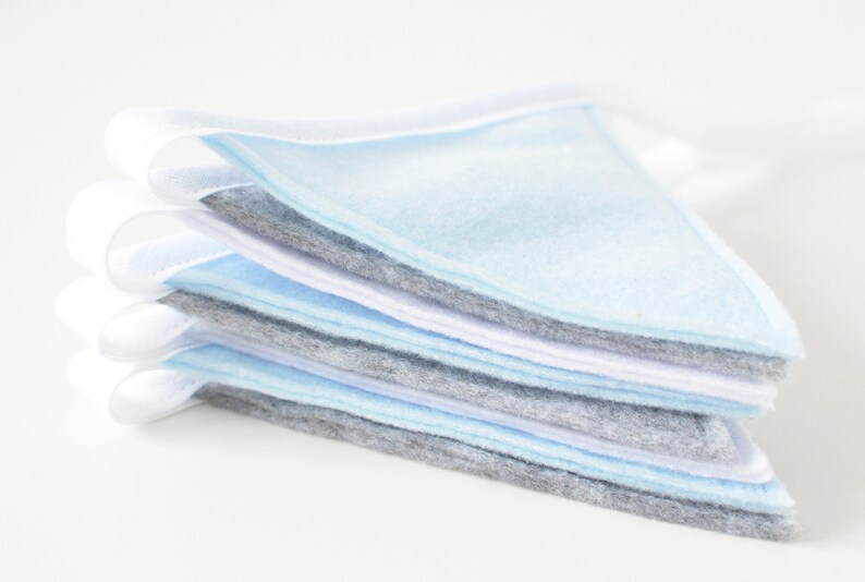 Blue and Grey Bunting Felt Bunting Boys Birthday Childrens Party Decorations Baby Boy Nursery Decor Kids Bedroom Birthday Party
