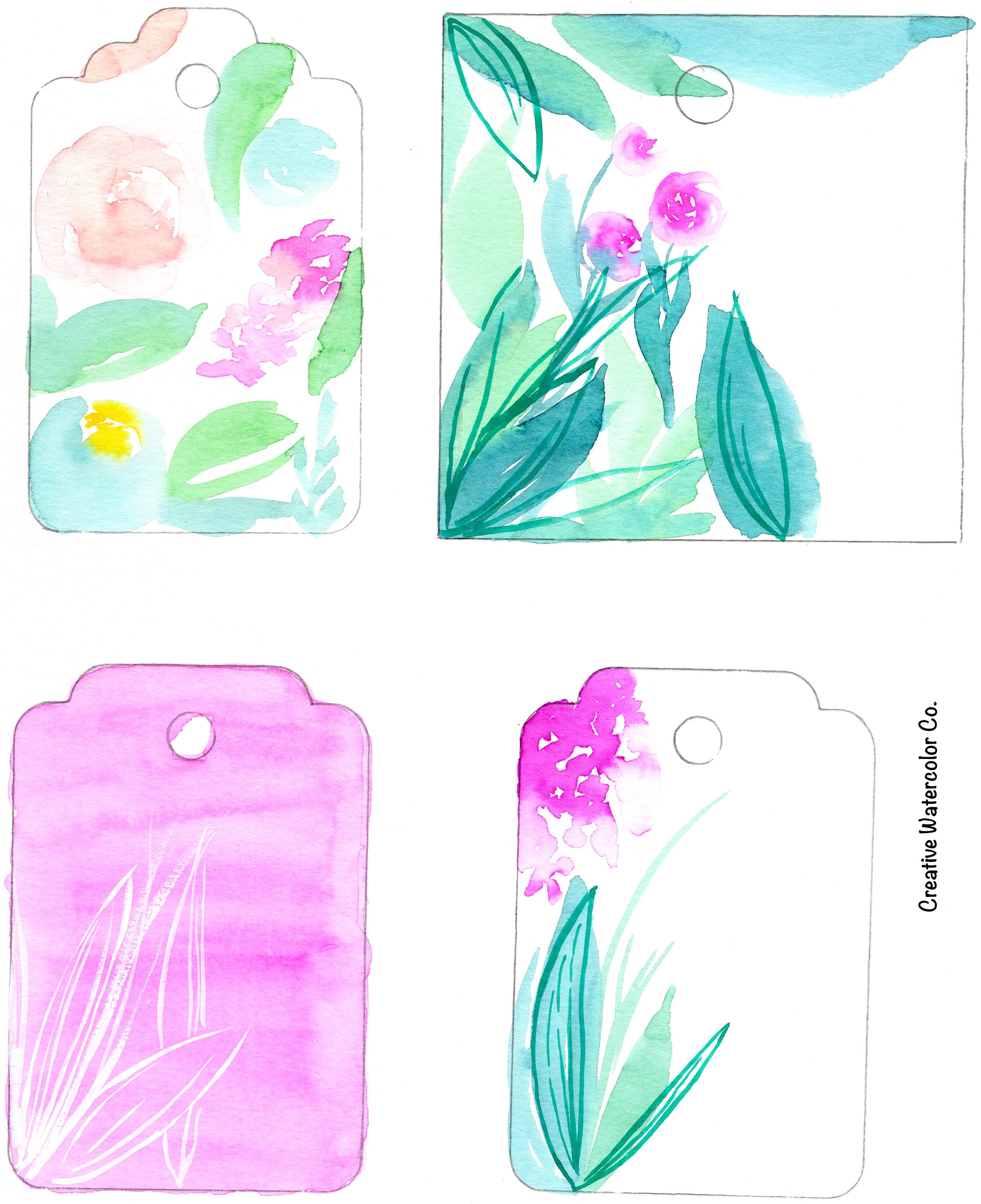 Gift Tags Personalized Gift Tags Printable Floral Instant | Etsy