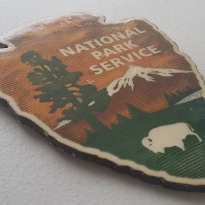 National Park Service Arrowhead on Wood 6 inches