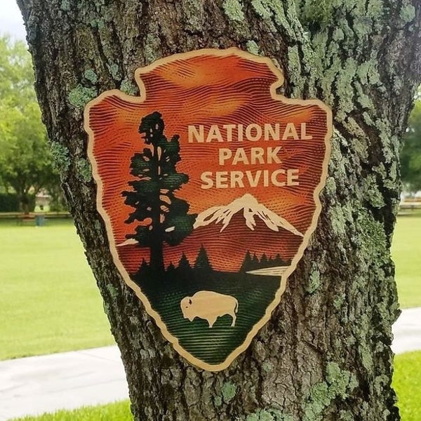 National Park Sign on Wood 10 inches