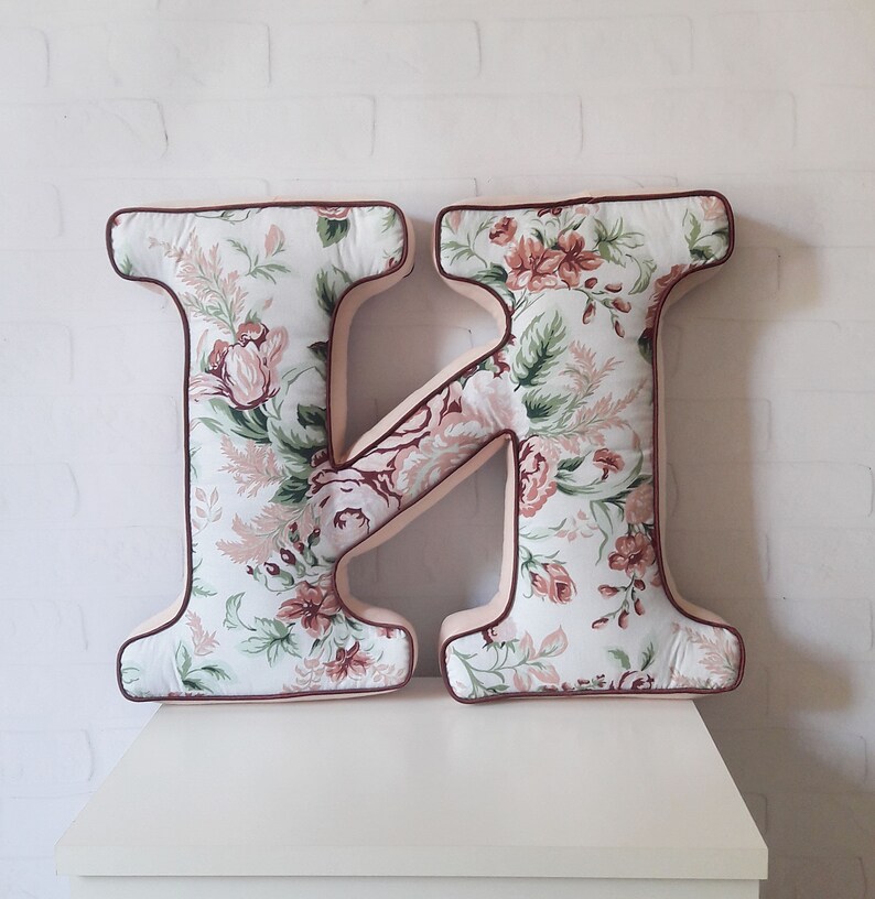 Initial Letter Shaped Pillows Alphabet Pillow Personalized Etsy