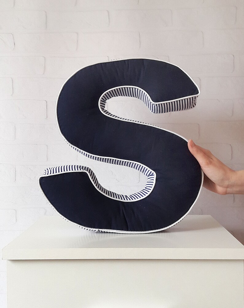 Initial Letter Shaped Pillows Alphabet Pillow Personalized Etsy