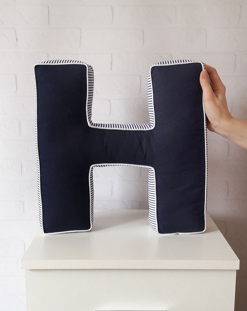 Initial Letter Shaped Pillows Alphabet Pillow Personalized Etsy