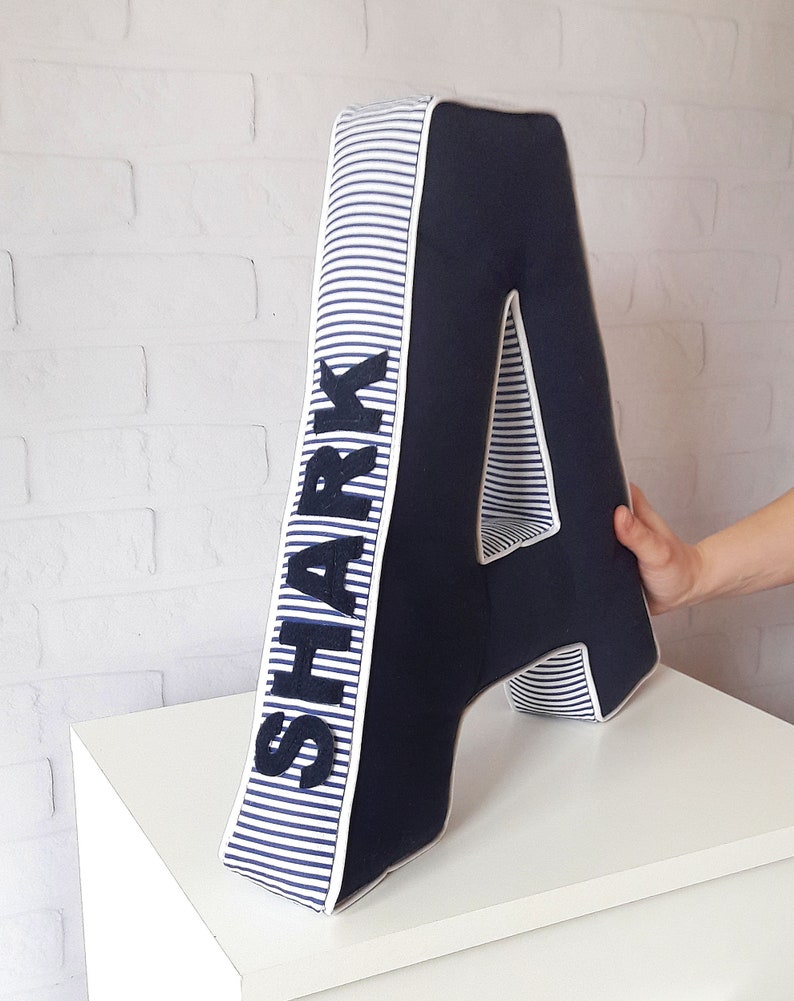 Initial Letter Shaped Pillows Alphabet Pillow Personalized Etsy